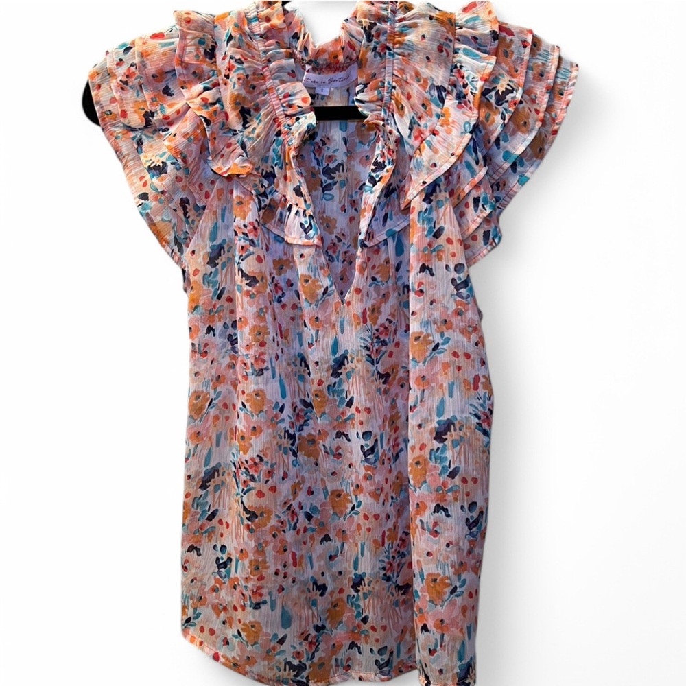Floral Ruffle Blouse